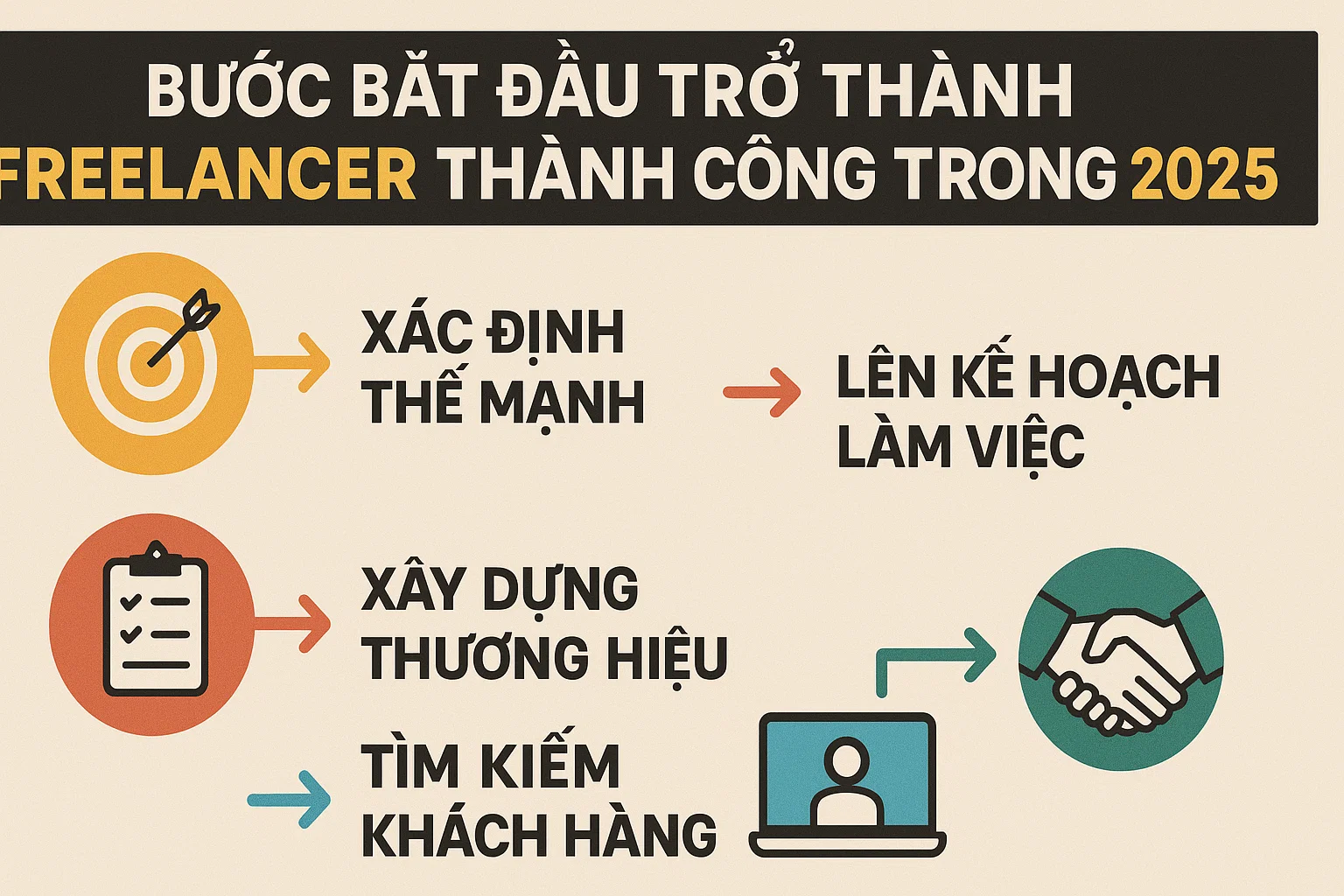 Freelancer là gì? Toàn bộ cơ hội kiếm tiền trên các nền tảng quốc tế năm 2025 15 Bước bắt đầu trở thành freelancer thành công trong 2025