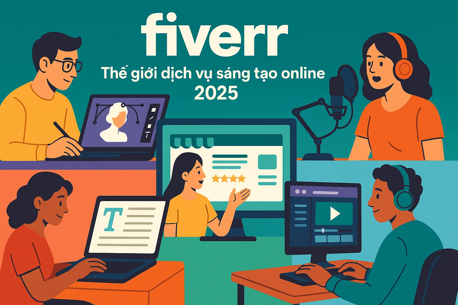 Freelancer là gì? Toàn bộ cơ hội kiếm tiền trên các nền tảng quốc tế năm 2025 12 Nền tảng Fiverr - Thế giới dịch vụ sáng tạo online 2025